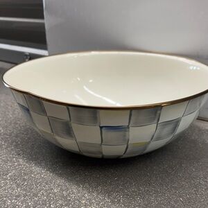 MacKenzie-Childs Sterling Check Enamel Bowl